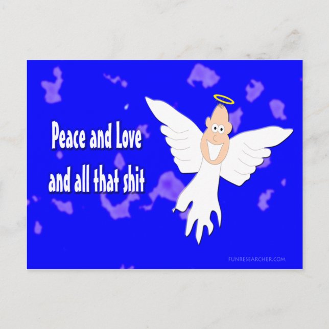 Postal Paz y amor y todo eso S*** (Anverso)