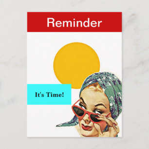 Postal PC de recordatorio de citas de la dama ocupada de 