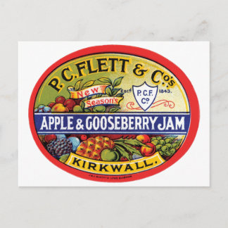 Postal PC Flett & Cos. Apple y Gooseberry Jam