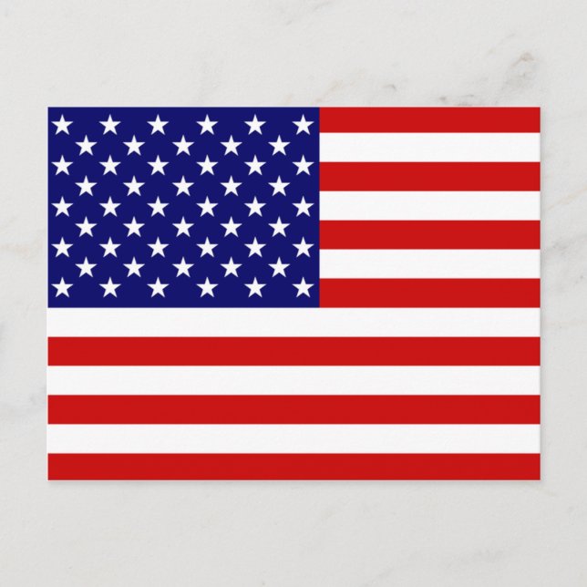Postal pcnt de la bandera de EE.UU. (Anverso)