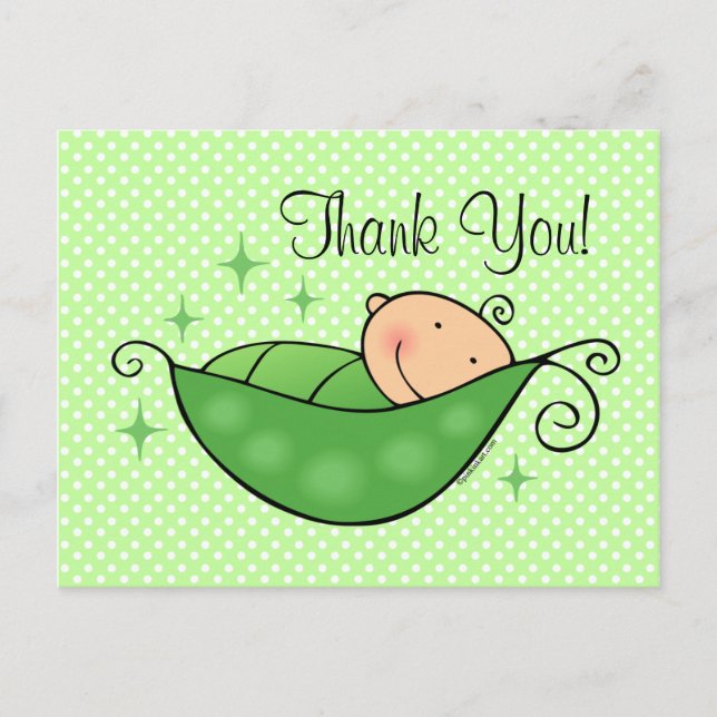 Postal Pea In My Pod Gracias Postcard (Anverso)