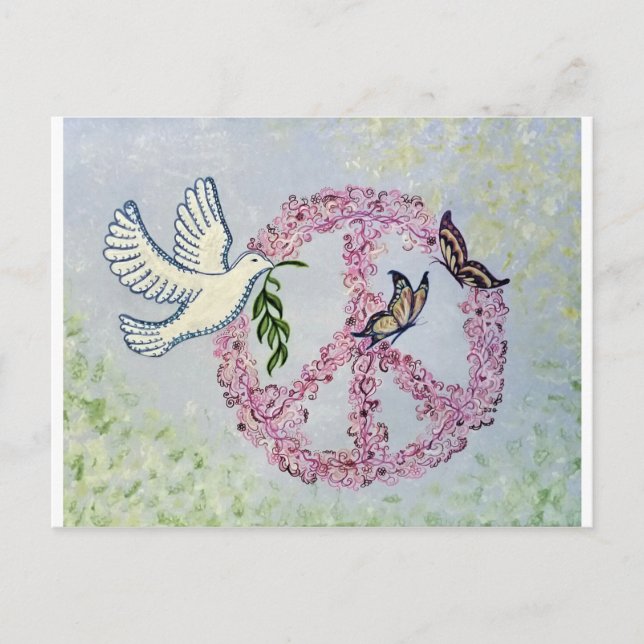 Postal Peace Dove Butterflies (Anverso)