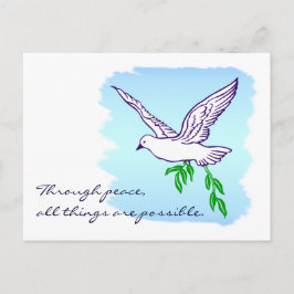 Postal Peace Dove Custom Quote Art Postcard