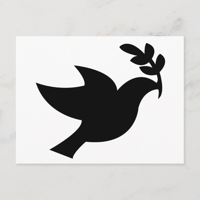 Postal Peace Dove Silhouette Black (Anverso)