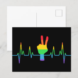 Postal Peace Gay Heartbeat LGBT