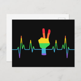 Postal Peace Gay Heartbeat LGBT