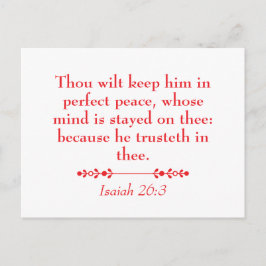 Postal  Peace Isaiah 26:3 Christian Scripture