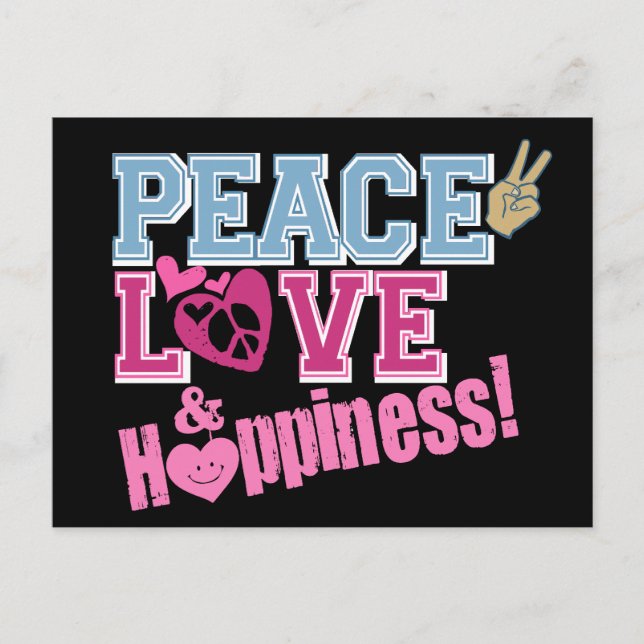 Postal Peace Love and Happiness (Anverso)