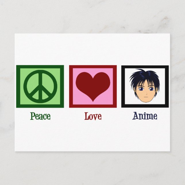 Postal Peace Love Anime (Anverso)