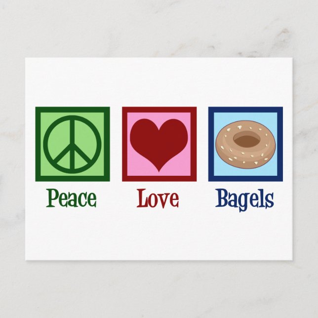 Postal Peace Love Bagels (Anverso)