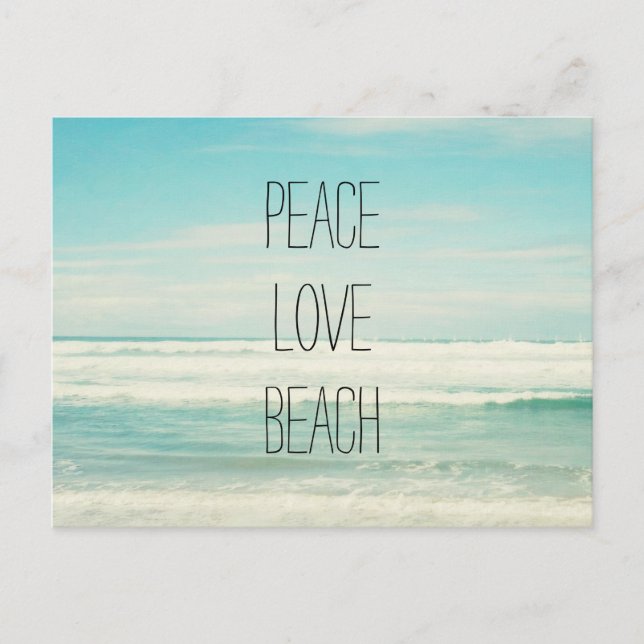 Postal Peace Love Beach (Anverso)