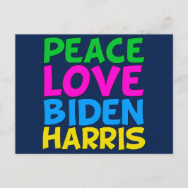 Postal Peace Love Biden Harris