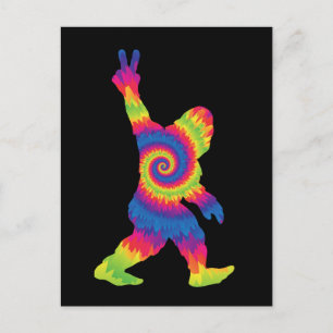 Postal Peace Love Bigfoot - Amantes de pie grande