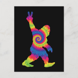 Postal Peace Love Bigfoot - Amantes de pie grande
