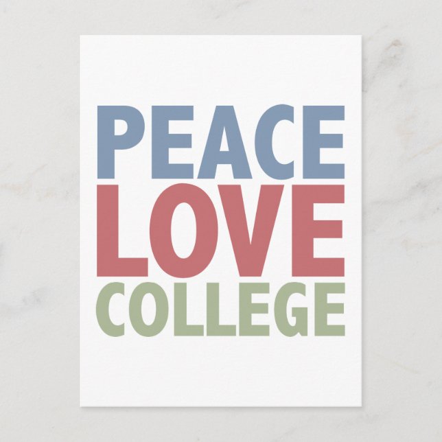 Postal Peace Love College (Anverso)