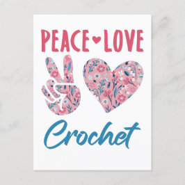 Postal Peace Love Crochet