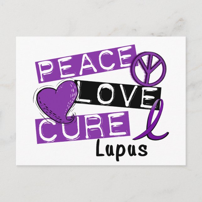 Postal Peace Love Cure Lupus (Anverso)