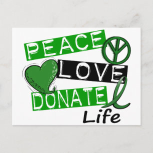 POSTAL PEACE LOVE DONATE LIFE