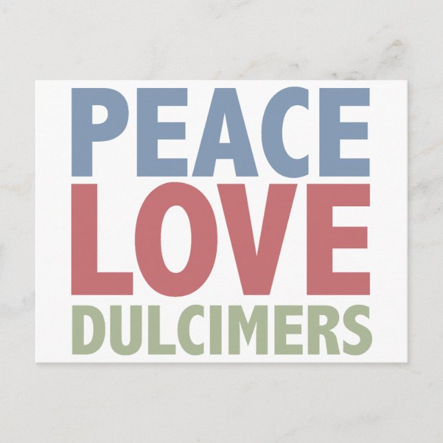 Postal Peace Love Dulcimers (Anverso)