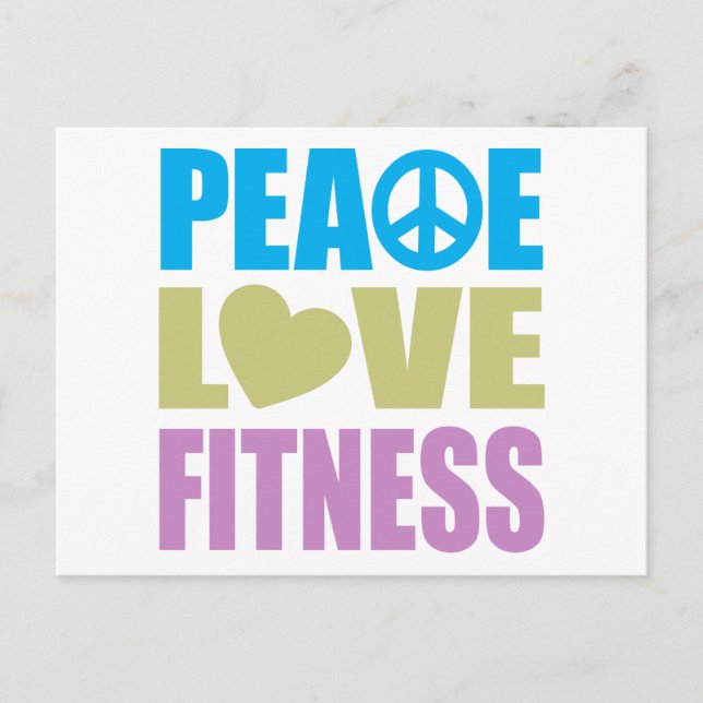 Postal Peace Love Fitness (Anverso)