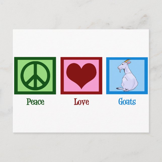 Postal Peace Love Goats (Anverso)