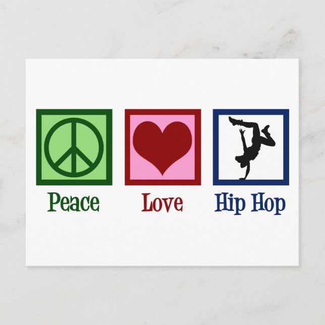 Postal Peace Love Hip Hop (Anverso)