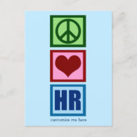 Peace Love HR Recursos humanos personalizados Azul