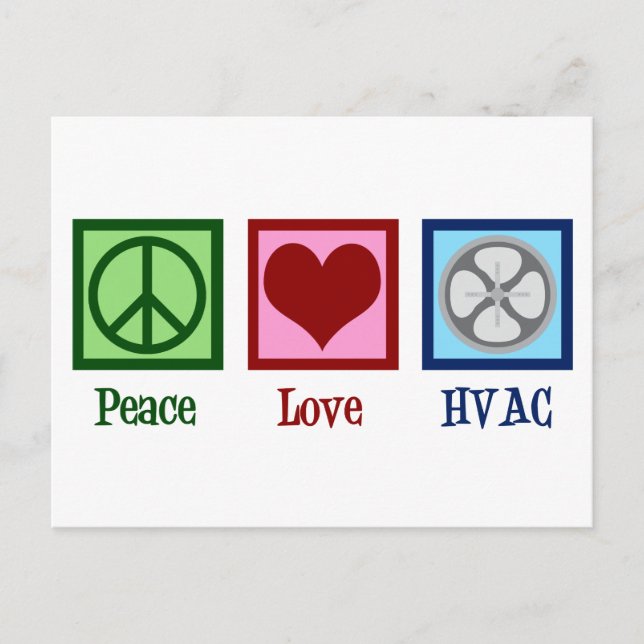 Postal Peace Love HVAC Company (Anverso)