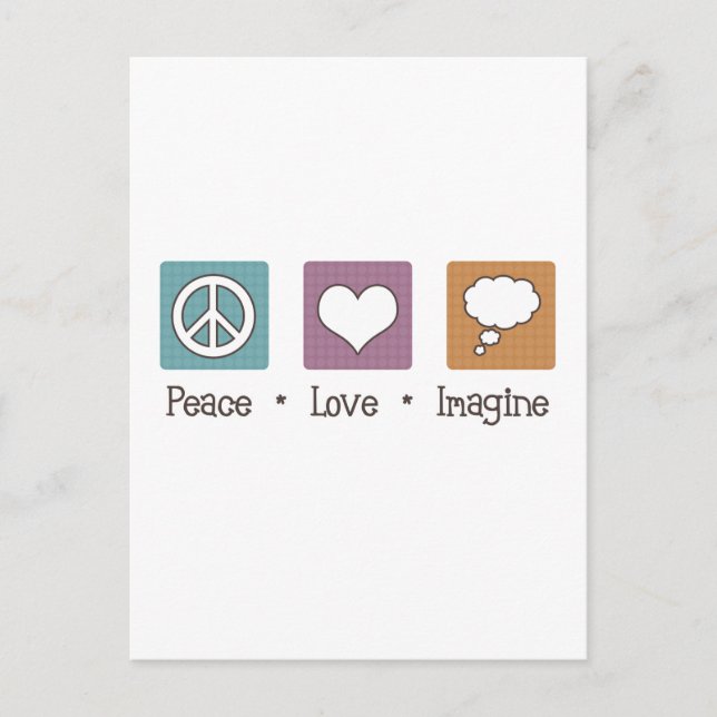 Postal Peace Love Imagine (Anverso)