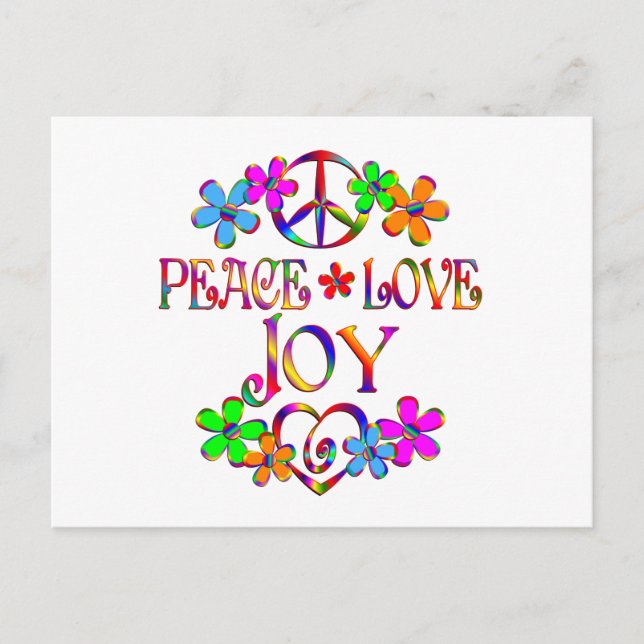 Postal Peace Love Joy (Anverso)