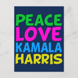 Postal Peace Love Kamala Harris