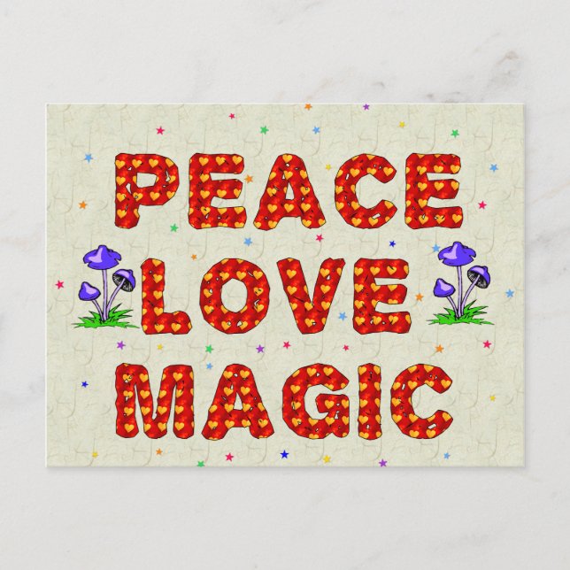 Postal Peace Love Magic (Anverso)