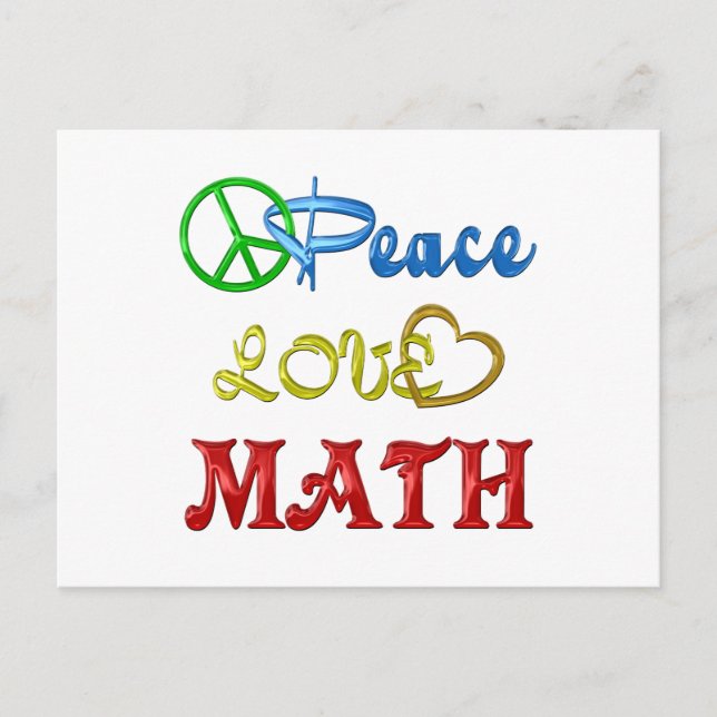 POSTAL PEACE LOVE MATH (Anverso)