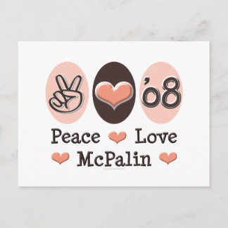 Postal Peace Love McPalin Postcard 08
