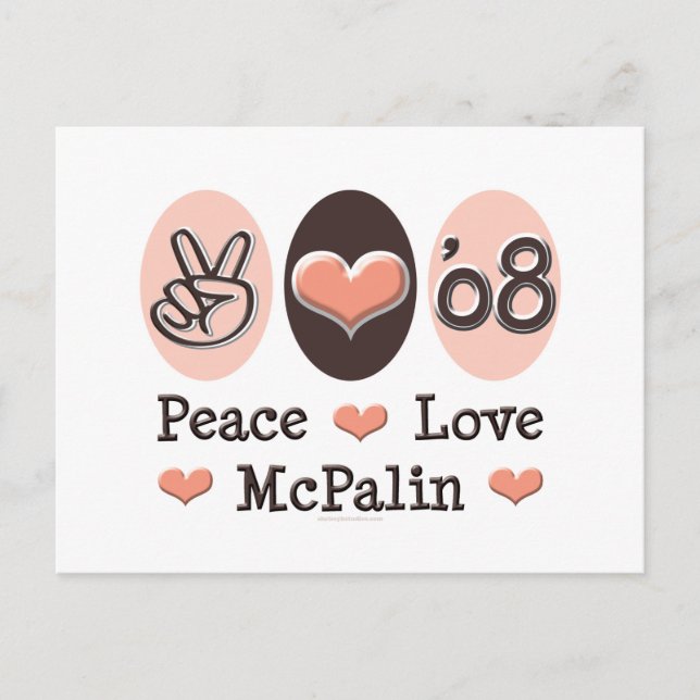 Postal Peace Love McPalin Postcard 08 (Anverso)