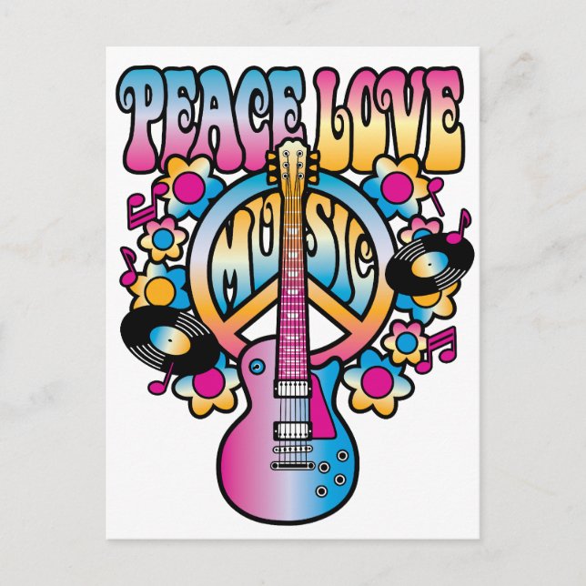 Postal Peace Love Music (Anverso)