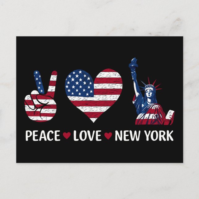 Postal Peace Love New York (Anverso)