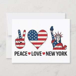 Postal Peace Love New York