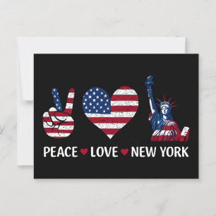 Postal Peace Love New York