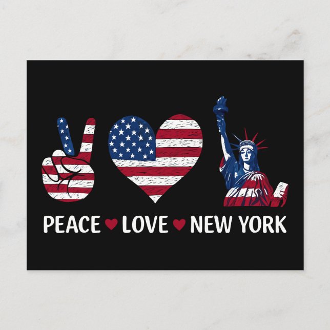 Postal Peace Love New York (Anverso)