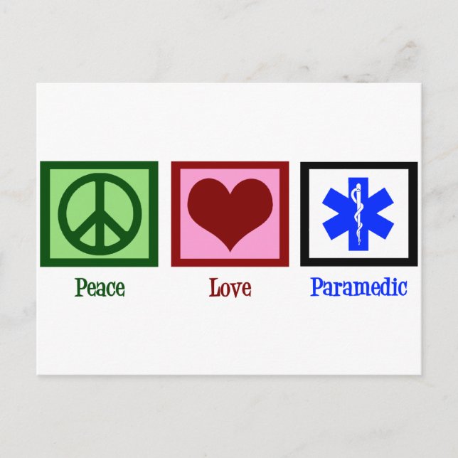 Postal Peace Love Paramedic (Anverso)