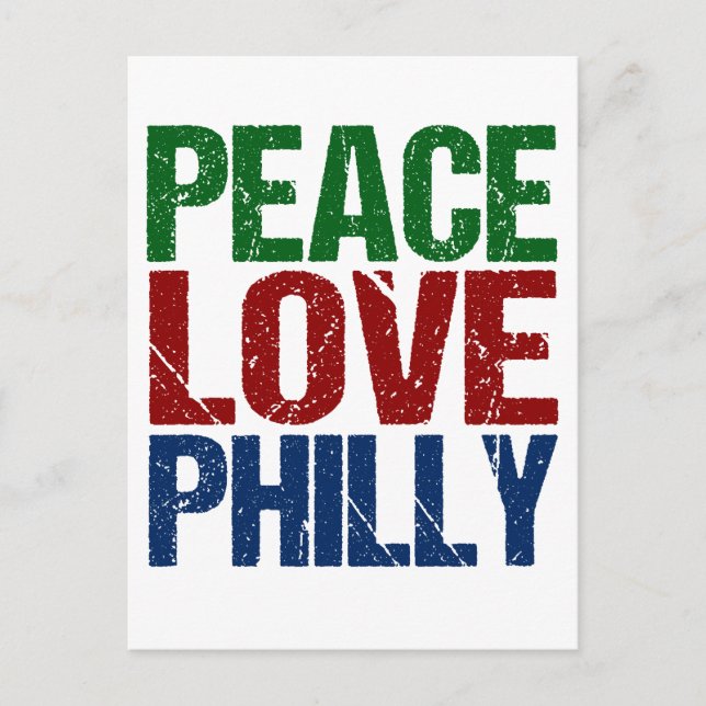 Postal Peace Love Philly (Anverso)