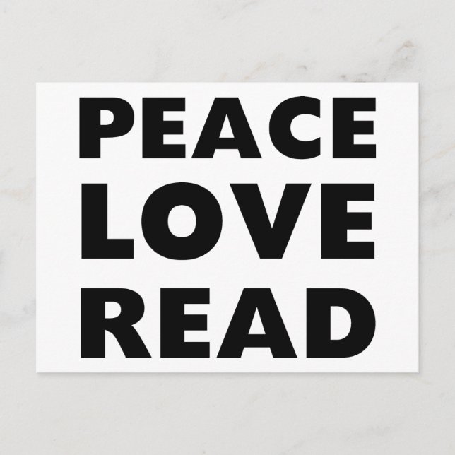Postal Peace Love Read (Anverso)