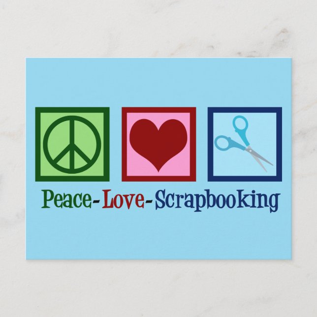 Postal Peace Love Scrapbooking (Anverso)