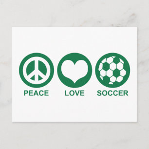 Postal Peace Love Soccer