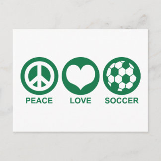 Postal Peace Love Soccer