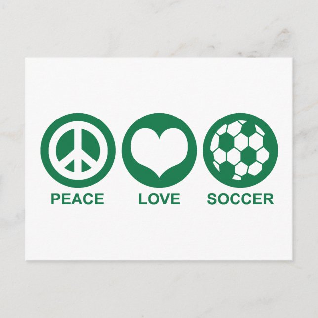 Postal Peace Love Soccer (Anverso)