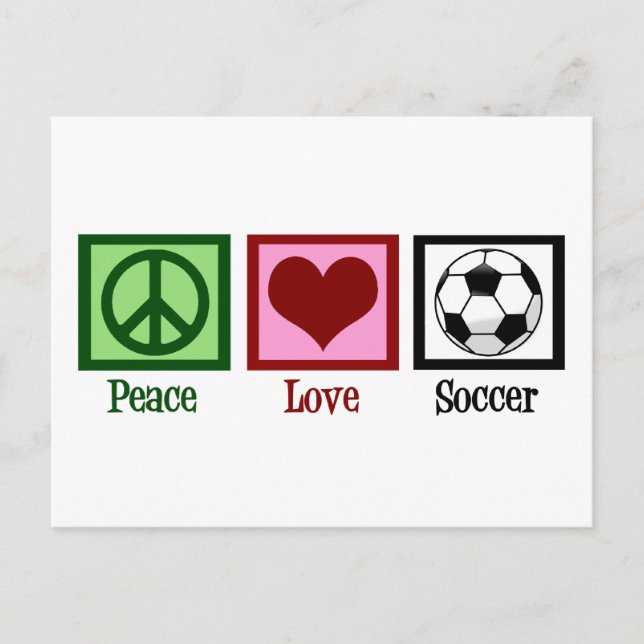 Postal Peace Love Soccer (Anverso)