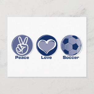 Postal Peace Love Soccer