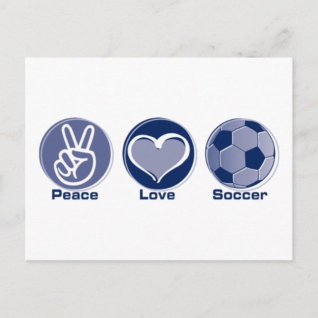 Postal Peace Love Soccer (Anverso)